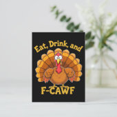 F-CAW-F Thanksgiving Turkije Cawing 2025-2026 Briefkaart (Staand voorkant)