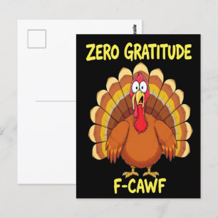 F-CAW-F Thanksgiving Turkije Cawing 2025-2026 Briefkaart