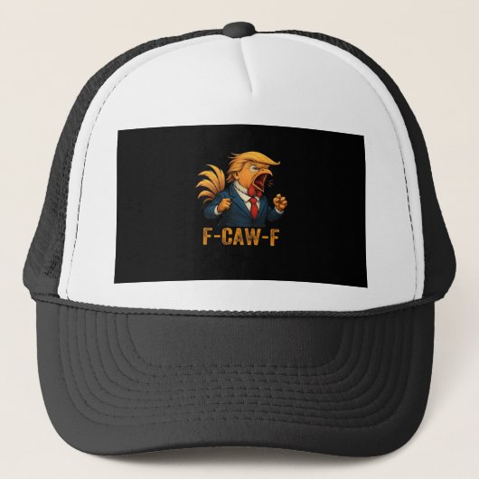 F-Caw-F Tr-ump Rooster Trucker Pet (Voorkant)