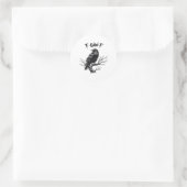 F Caw F Trendy Moderne Stijl Ronde Sticker (Tas)