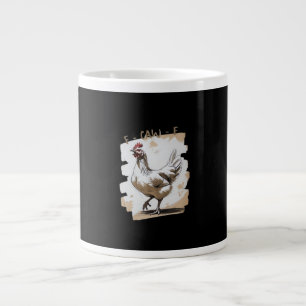 F-Caw-F Vintage Grafisch Grote Koffiekop