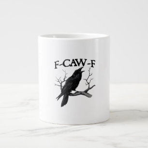 F Caw F Vintage Grafisch Klassiek Grote Koffiekop