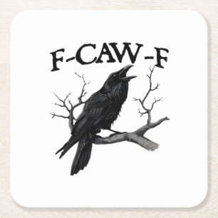 F Caw F Vintage Grafisch Klassiek Kartonnen Onderzetters