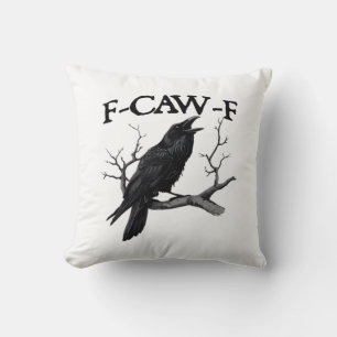 F Caw F Vintage Grafisch Klassiek Kussen