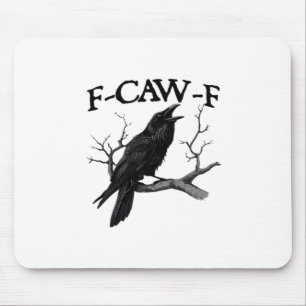 F Caw F Vintage Grafisch Klassiek Muismat