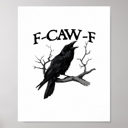 F Caw F Vintage Grafisch Klassiek Poster (Voorkant)