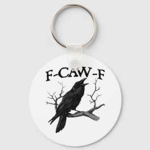 F Caw F Vintage Grafisch Klassiek Sleutelhanger