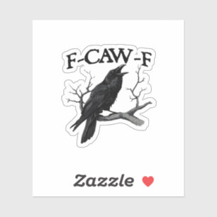 F Caw F Vintage Grafisch Klassiek Sticker