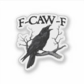 F Caw F Vintage Grafisch Klassiek Sticker (Voorkant)