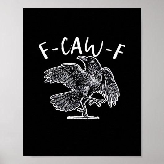 F-Caw-F Vintage Stijl Poster (Voorkant)