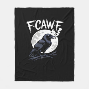F-Caw-F Vogel Klassieke Vintage Kunst Fleece Deken