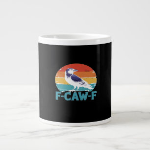 F-Caw-F Vogel Kraai Grappige Kraai Liefhebber Esth Grote Koffiekop