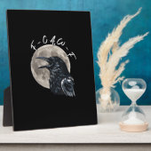 F-Caw-F Vogel Kraai Minimaal Schoon Fotoplaat (Zijkant)