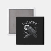 F-Caw-F Vogel Maan Gothic Klassiek Cool Design Magneet (Voorkant / Achterkant)