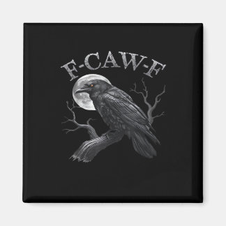 F-Caw-F Vogel Maan Gothic Klassiek Cool Design Magneet