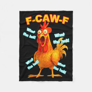 F-caw-f Wat De Heli Kip Grappige Meme Vintage Fleece Deken