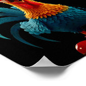 F-caw-f What The Heli Funny Chicken Humor F-caw-f Poster (Hoek)