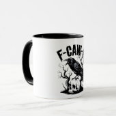 F-CAW-F Zwarte Kraai Zwarte Vogel Grappig Mok (Voorkant links)