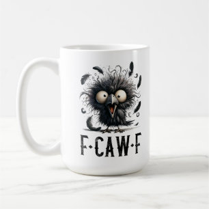 F-Caw-F Zwarte Kraai Zwarte Vogel Grappige Kraai F Koffiemok