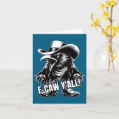 F-caw Y'all Crow Redneck Cowboy Hat Cussing Angry  Kaart (Gele Bloem)