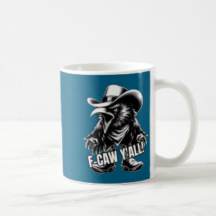 F-caw Y'all Kraai Redneck Cowboy Hoedje Vloekend B Koffiemok