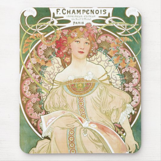 F Champenios door Alphonse Mucha Muismat (Voorkant)