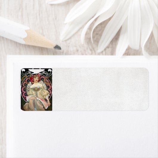 F. Champenois Imprimeur-Éditeur door Alfons Mucha Etiket (Insitu)