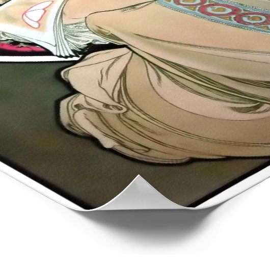 F. Champenois Imprimeur-Éditeur door Alfons Mucha Poster (Hoek)