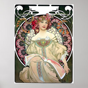 F. Champenois Imprimeur-Éditeur door Alfons Mucha Poster