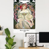 F. Champenois Imprimeur-Éditeur door Alfons Mucha Poster (Thuiskantoor)