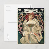 F. Champenois van Alphonse Mucha Briefkaart (Voorkant / Achterkant)