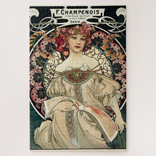 F. Champenois van Alphonse Mucha Legpuzzel (Verticaal)