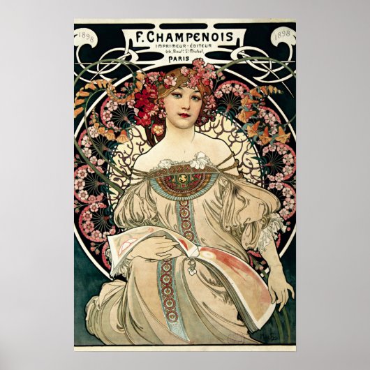 F. Champenois van Alphonse Mucha Poster (Voorkant)