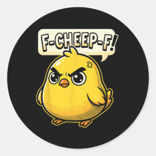 F-cheep-f Boze Kip Comic Pop Art Ronde Sticker