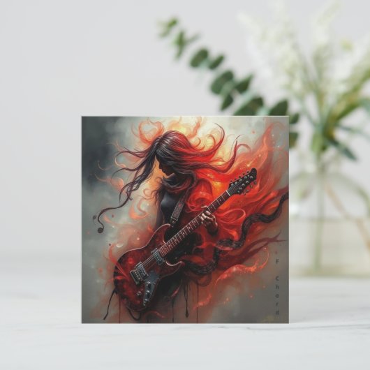 F Chord - AI Digital Art Print (Staand voorkant)