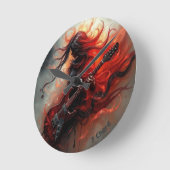 F Chord - AI Digital Art Print Ronde Klok (Hoek)