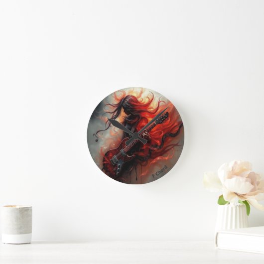 F Chord - AI Digital Art Print Ronde Klok (Huis)