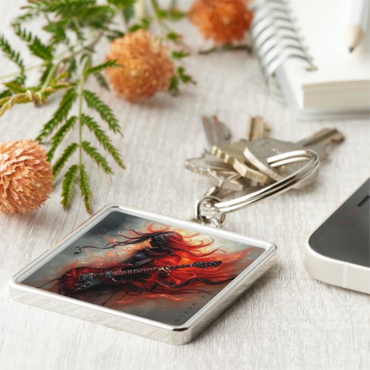 F Chord - AI Digital Art Print Sleutelhanger (Zijkant)