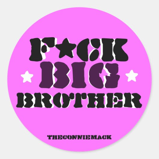 F * ck Big Brother Sticker (Voorkant)