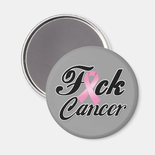 F*CK Breast Cancer Shirten Magneet (Voorkant / Achterkant)