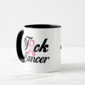 F*CK Breast Cancer Shirten Mok (Voorkant links)