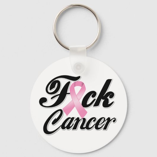 F*CK Breast Cancer Shirten Sleutelhanger (Voorkant)