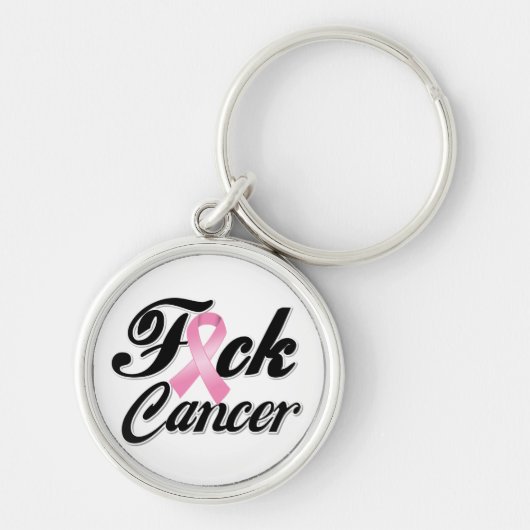 F*CK Breast Cancer Shirten Sleutelhanger (Voorkant)