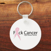 F*ck Breast Cancer Sleutelhanger (Voorkant)