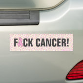 "F*CK CANCER" Breast Cancer Bumperstickers (Op auto)