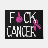 F#CK CANCER... Breast kanker Deurmat (Voorkant)
