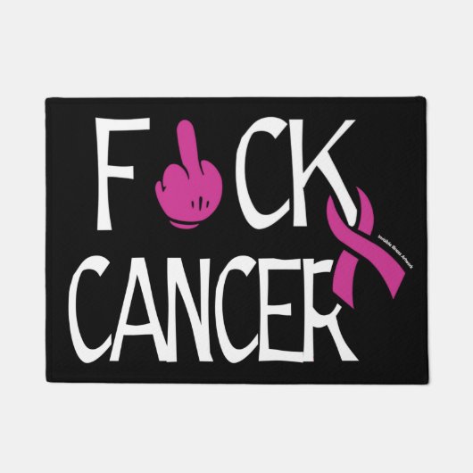 F#CK CANCER... Breast kanker Deurmat (Voorkant)