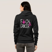 F#CK CANCER... Breast kanker Hoodie (Achterkant volledig)