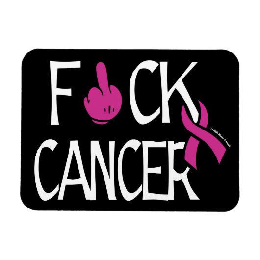F#CK CANCER... Breast kanker Magneet (Horizontaal)