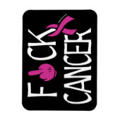 F#CK CANCER... Breast kanker Magneet (Verticaal)